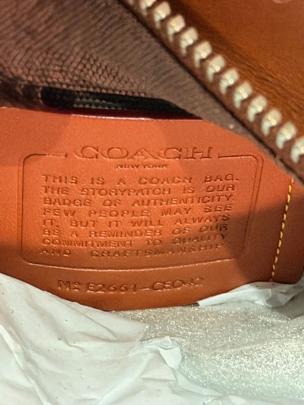 Coach Compass 35 in Brown Loved Leather Saddle/Burnt Sienna NWT